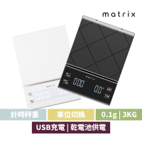 Matrix M1雙用電子秤-0.1g/3kg-2色可選