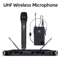 High Quality UHF Professional Wireless Microphone System Dual Channel karaoke singing Handheld Stage Performance Home KTV Party
