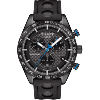 TISSOT 天梭 官方授權 PRS516 三眼計時腕錶 送禮首選-黑/42mm T1004173720100