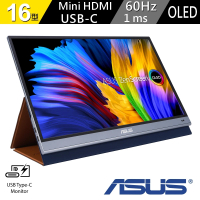ASUS 華碩 ZenScreen OLED MQ16AH 16型 FHD USB-C Mini HDMI 攜帶型螢幕
