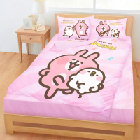 【享夢城堡】雙人床包涼被四件組(卡娜赫拉的小動物Kanahei 音樂派對-粉)
