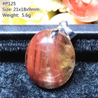 Natural Red Auralite 23 Pendant Jewelry For Women Man Canada Cacoxenite Luck Healing Crystal Silver Beads Energy Gemstone AAAAA