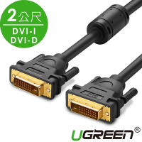 綠聯 DVI傳輸線 支援DVI-D(24+1) DVI-I(24+5) (2公尺)