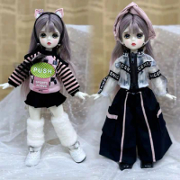 New 28cm Boy/ Girl Doll's Clothes Suit 1/6 Bjd Fat Doll Dress Up Accessories Not Include Doll