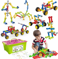 Stem Building Toys for 3 4 5 6 7 8 Year Old Boys Girls Kids180 Pieces Building Blocks Educational Le