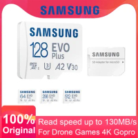 Samsung EVO Plus microSD Card LOT 128GB 512GB 256GB A2 U3 A1 64GB U1 V30 SDXC Class10 Read Speed up to 130MB/s for Smartphones
