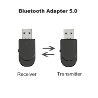 Mini Wireless Adapter USB Bluetooth 5.0 Audio Receiver Transmitter 3.5mm AUX RCA Stereo Music Adapter for Car Headphones TV PC