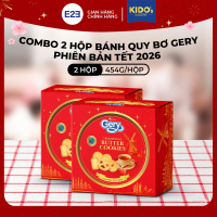 [ĐỘC QUYỀN] Combo 2 Hộp Bánh quy bơ Gery 454g phiên bản Tết 2026 | E2E Thực Phẩm Đồ Ăn | Kido Group