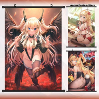 Game Anime VTuber Hololive Akai Haato Cosplay Wall Scroll Roll Painting Poster Hang Poster Decor Collectible Decoration Gift