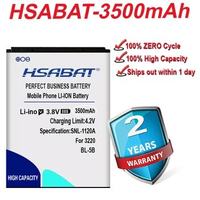 HSABAT 3500mAh BL-5B BL 5B Battery for Nokia 3230 5070 5140 5140i 5200 5300 5500 6020 6021 6060 BL-5B