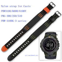 Modified Nylon Replacement Watchband for Casio G-Shock PRW3100/6000/6100Y PRG-300/250/510 Series Men's watch strap Accessories