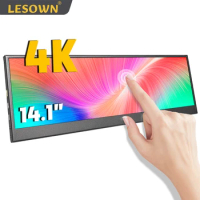 LESOWN 3840x1100 IPS 14 inch Touch Screen LCD Monitor USB Type C 4K Ultra Wide Portable Laptop Long Bar Extender Screen Monitor