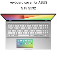New Keyboard Covers for ASUS VivoBook S15 S532 FL S532FA laptops keyboards TPU clear anti dust Protectiv Silicone Skin washable
