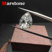 [New EU Quality] 0.1-15ct Pear Moissanite Loose Stone D Color VVS1 Lab Grow Super White with GRA Hand Cut Moissanite Diamonds