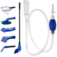 ACCURACY 5 in 1 Aquarium Cleaning Tools Fish Tank Cleaning Kit Tools Algae Scrapers Set Cleaner Siph