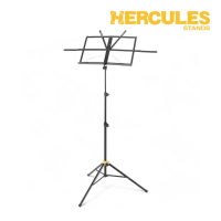 【Hercules 海克力斯】輕巧攜帶型譜架 三段式摺疊譜架 含袋／BS050B(收納譜架 STAND 樂譜架 播客 DM架)