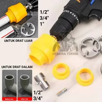 SNEI TAP PIPA BOR SET 7 PCS ALAT DRAT PIPA PVC DRAT 1/2"-3/4"-1" TAP DRAT LUAR DALAM LEDENG SET