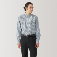 【MUJI 無印良品】男免熨燙立領長袖襯衫(共4色)