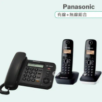 《Panasonic》松下國際牌數位子母機電話組合 KX-TS580+KX-TG1612 (經典黑+黑白雙配色)
