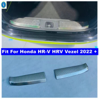 Car Rear Bumper Inner Guard Protector Step Panel Boot Cover Sill Plate Trunk Trim Fit For Honda HR-V HRV Vezel 2022 Accessories