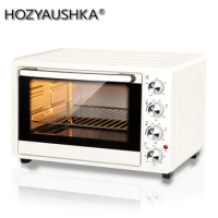 Multifunctional electric oven 1500W， HOZYAUSHKA, 40L large capacity， Mechanical knob control， Independent temperature control of