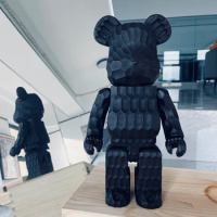 Ebony Lightning Wooden Bear BE@RBRICK Fujiwara Hiroshi Bearbrick 400% 28cm fragment original wood Handmade Ebony Bear