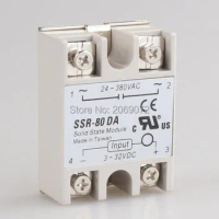 solid state relay SSR-80DA 80A DC TO AC SSR 80DA relay solid state 3-32 DC TO 24-380V AC