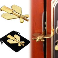 ความปลอดภัยล็อคประตูสำหรับการเดินทาง | ล็อคประตูแบบพกพาหนัก Hotel Door Jammer Home Security Latch อุ