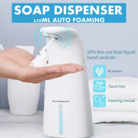250ml Automatic Foam Dispenser Soap Dispenser Foaming Soap Liquid Hand Sanitizer Foam &amp; Alcohol Dispenser Infrared Sensor