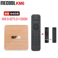 Mecool KM6 pro Deluxe ATV Android 10 Amlogic S905X4 AndroidTV 10.0 Google Certified Dual WiFi 6 1000M Media Player vs x96 x4