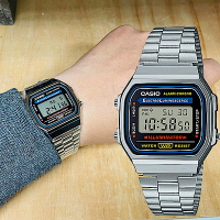 CASIO 城市光廊數位中性錶 (銀色版) (魷魚遊戲/電影回到未來配戴）