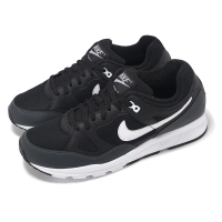 【NIKE 耐吉】慢跑鞋 Air Span II 男鞋 黑 白 復古 網布 皮革 氣墊 緩衝 運動鞋(AH8047-008)