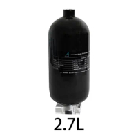 2.7L 300Bar 4500Psi Carbon Fiber Cylinder Mini Scuba Diving Tank High Pressure Air Tank HPA Bottle M18*1.5