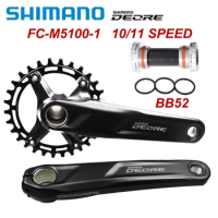 SHIMANO DEORE FC M5100 Crankset 1X10 1X11 Speed MTB 175 170mm Crank 32T Chainring BB MT501/BB52 for Mountain Bicycle Crankset