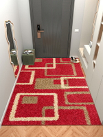 進門地墊入戶門墊家用進戶門口地毯紅色客廳玄關防滑腳墊吸水墊子