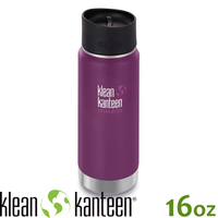【KLEAN KANTEEN 美國 16盎司KK環形寬口保溫鋼瓶(54mm)《熟李紫》】K16VWPCC/保溫瓶
