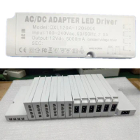 50pcs 3 years warranty 6 ports Led driver Fireproof Power Supply Adapter DC12V 75W Adaptor Led driver for Led Strip lamp
