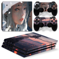 Girls Anime 5619 PS4 PRO Skin Sticker Decal Cover for ps4 pro Console and 2 Controllers PS4 pro skin Vinyl