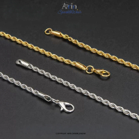 Rantai Tambang Titanium Anti Karat Original | Kalung Tambang Titanium Pria Wanita | Kalung Tambang E