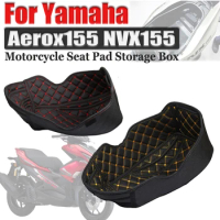 For Yamaha AEROX155 NVX155 AEROX NVX 155 Motorcycle Part Seat Storage Box Leather Rear Trunk Luggage Liner Protector Accessories