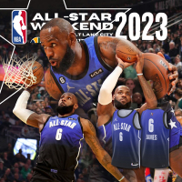 Nike 球衣 LeBron James 2023 All-Star 男款 藍 黑 LBJ 明星賽 DX6326-511