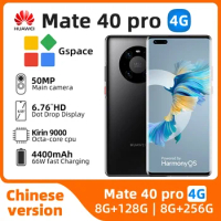 HUAWEI Mate 40 Pro 4G Mobile Phone 6.76 Inch 90Hz Curved Screen Kirin 9000 Octa Core 5nm Craft 50MP Ultra Vision Used Phone