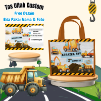 Paket 40 Pcs Tas Ulang Tahun Free Undangan Anak Ulang Tahun Custom Desain Eksavator Muat Kfc Snack K