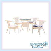 ╭☆雪之屋☆╯米白鋼藤椅/造型椅/餐椅/休閒藤椅**一桌二椅**S920-03/04