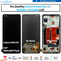 Original AMOLED For OnePlus Nord 8 Nord 5G Z AC2001 AC2003 Pantalla lcd Display Touch Panel Screen Digitizer Assembly Replacemen