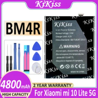 KiKiss Battery BM4R 4800mAh For Xiaomi Mi 10 Lite 10Lite 5G Mi10 Lite Mi10Lite Bateria
