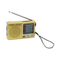 BAIJIALI Full Band Radio Portable Vintage Radio Convenient Multifunction Weather Mini Utility Radio Durable Easy To Use