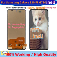 TFT incell S20FE Touch Screen Display For Samsung Galaxy S20 FE G780 LCD Touch Screen Digitizer Repair Parts Frame Replacement