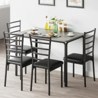 Kitchen Table and Chairs for 4, Dining Tables Set for 4, 5 Piece Dining Tables Set, Modern Dining Room Table Set,Dinner Table
