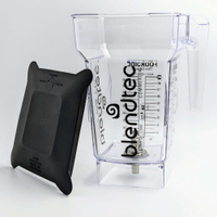 [3美國直購] Blendtec FourSide Jar 4角容杯 配無孔軟蓋 2.2L最大容量75oz 食物調理機替換杯子 40-609-61